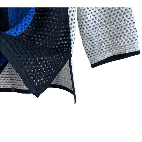 Ming Wang Women Jacket S Color Block Open Knit Career Office Contemporary Travel - Picture 5 of 9
